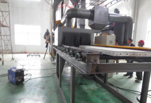 鋁膜板拋丸機，鋁膜板清理機翻新舊，去除水泥浮漿